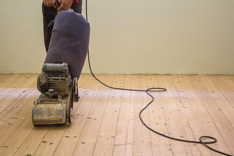 Sanding wooden floor