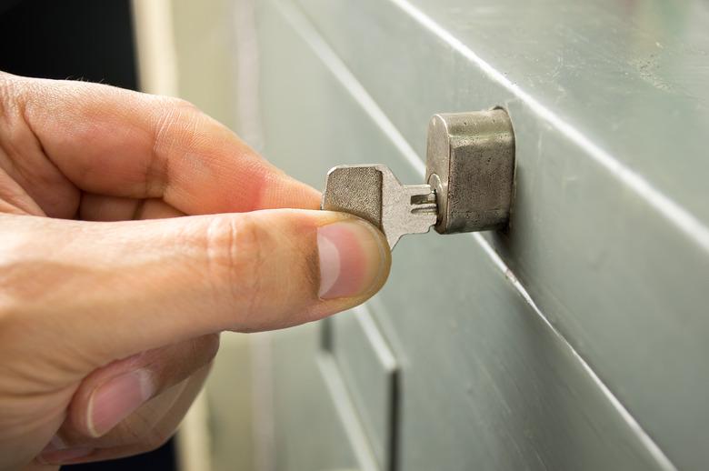opening the cabinet