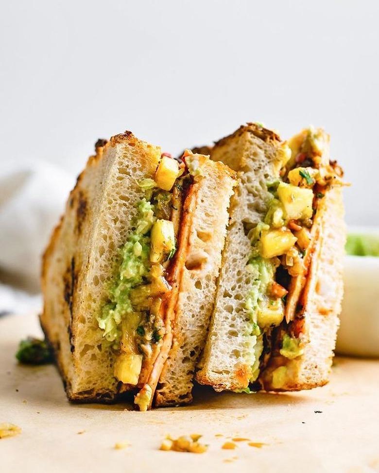 The Curious Chickpea Barbecue Tofu Sandwiches With Pineapple Relish