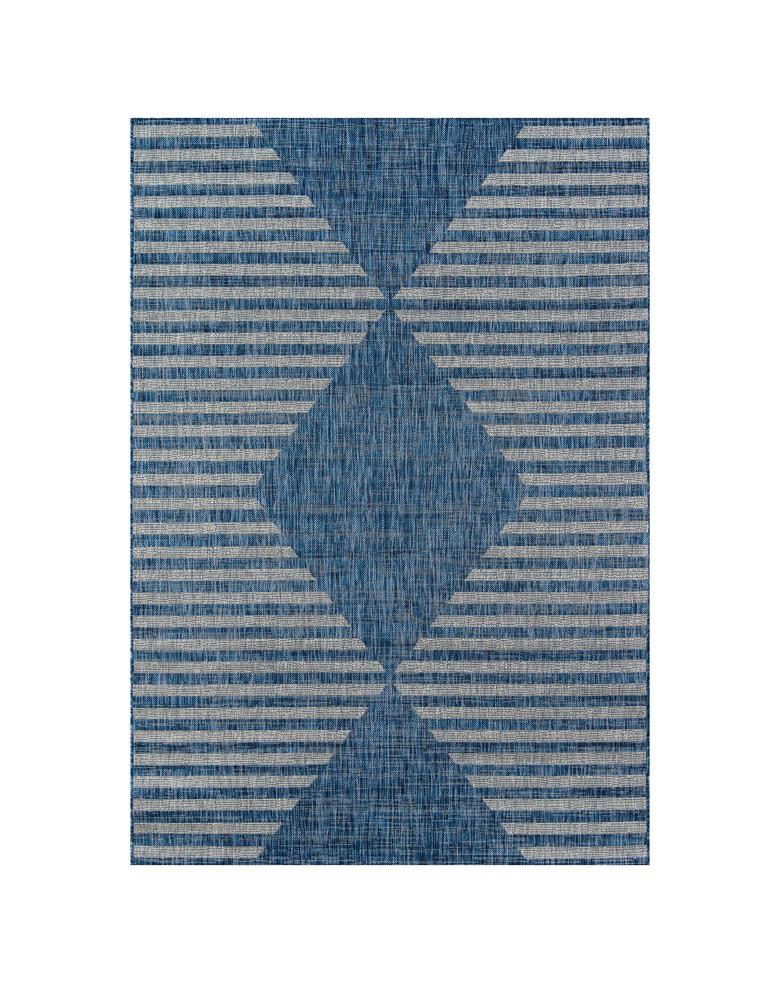 Blue Diamond Stripe Rug