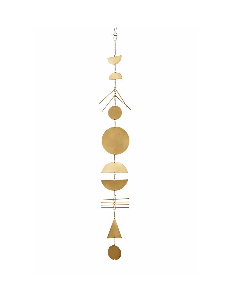 Brass wind chime wall hanging