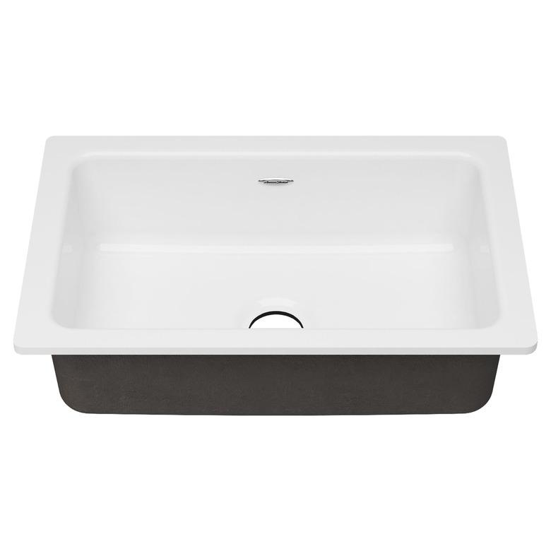 White cast-iron sink