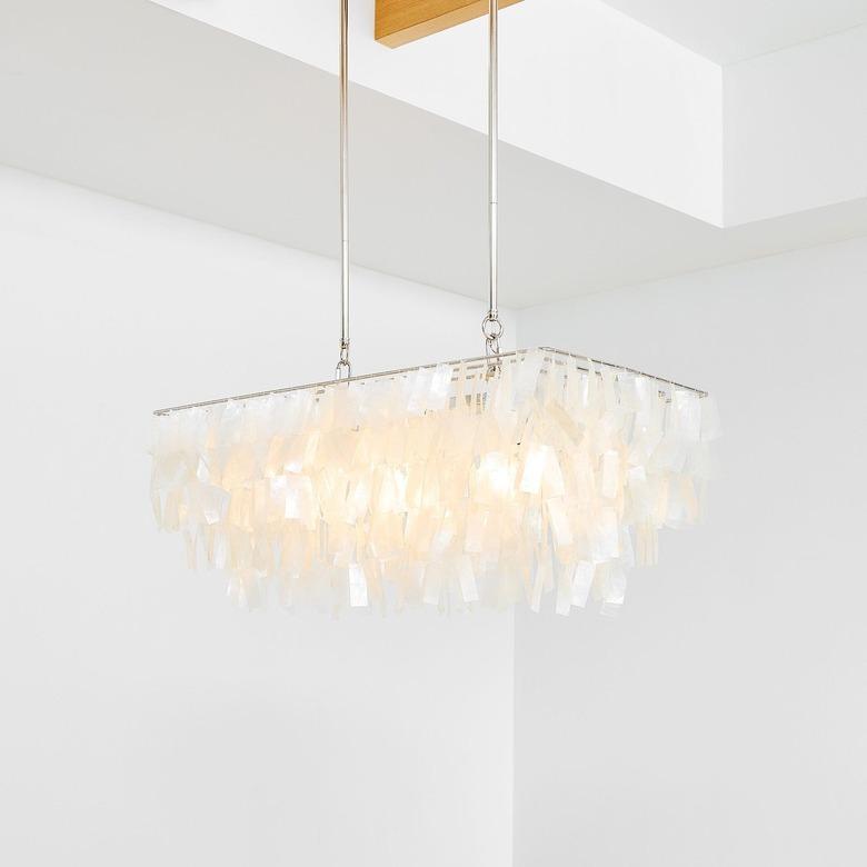 West Elm Capiz Rectangle Chandelier