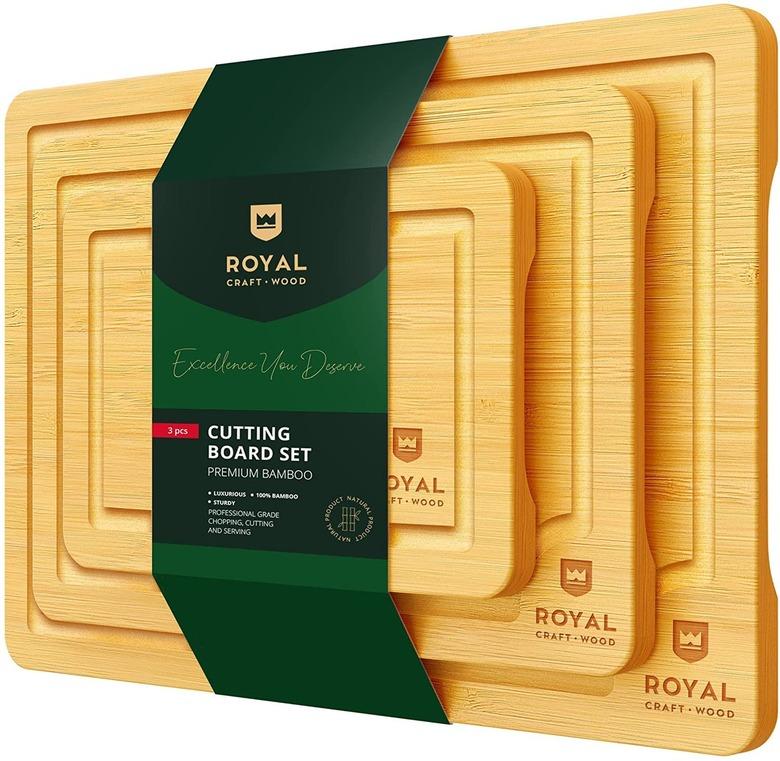 Royal Craft Wood Bamboo Cutting Boards (set of 3)