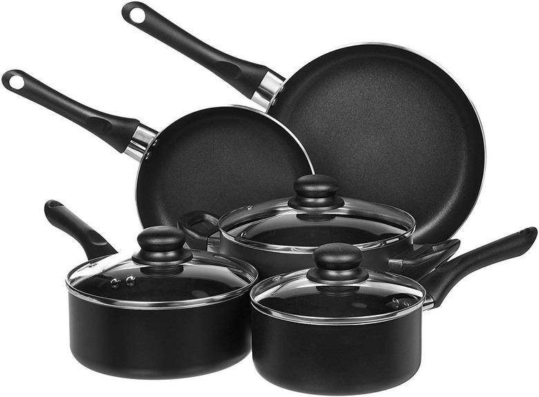 Amazon Basics Nonstick 8-Piece Cookware Set