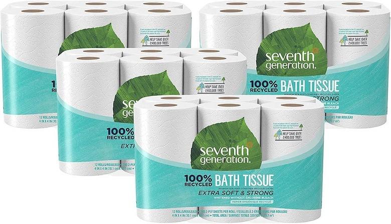 Seventh Generation 100% Recycled Toilet Paper, Pack of 4