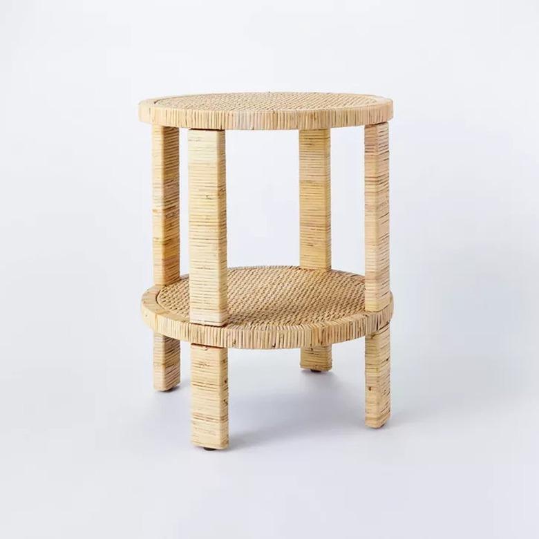 Threshold x Studio McGee Costa Mesa Round Rattan Wrapped Accent Table