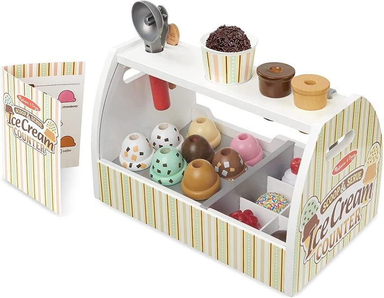 Melissa & Doug Wooden Scoop and Serve Ice Cream Counter