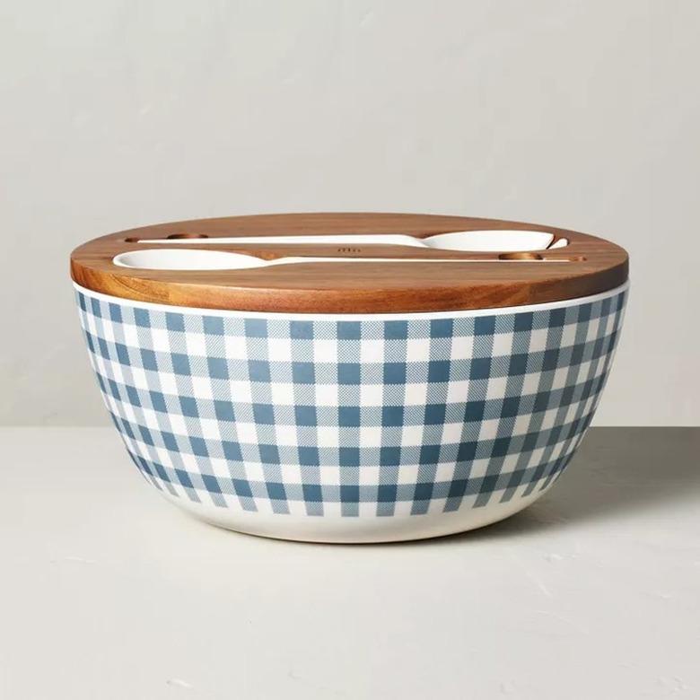 Hearth & Hand With Magnolia Gingham Bamboo-Melamine Serve Bowl