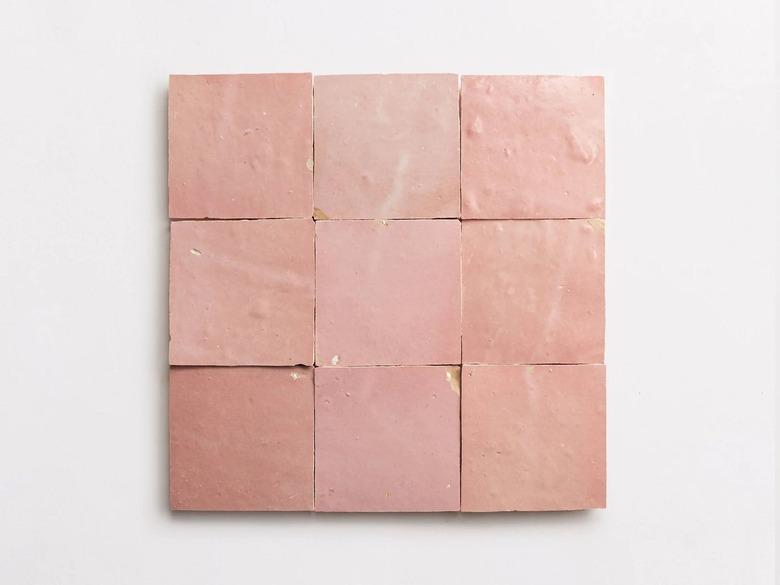Clé Tile Zellige Square in Vintage Rose