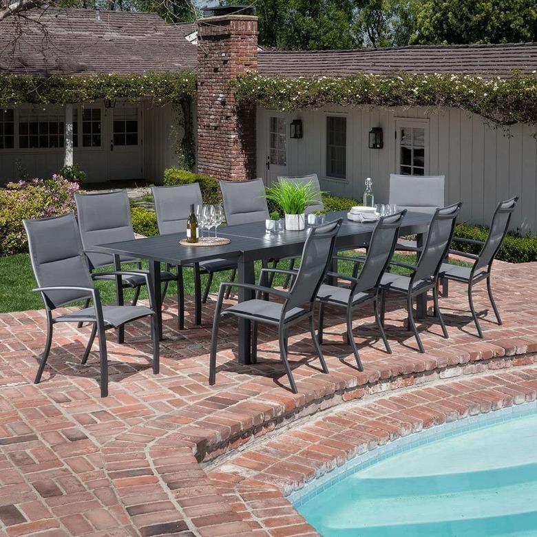 Hanover Naples 11-Piece Outdoor Dining Set