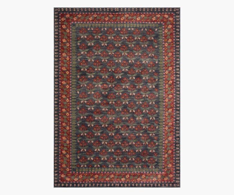 Fiore Forte Navy Power-Loomed Rug