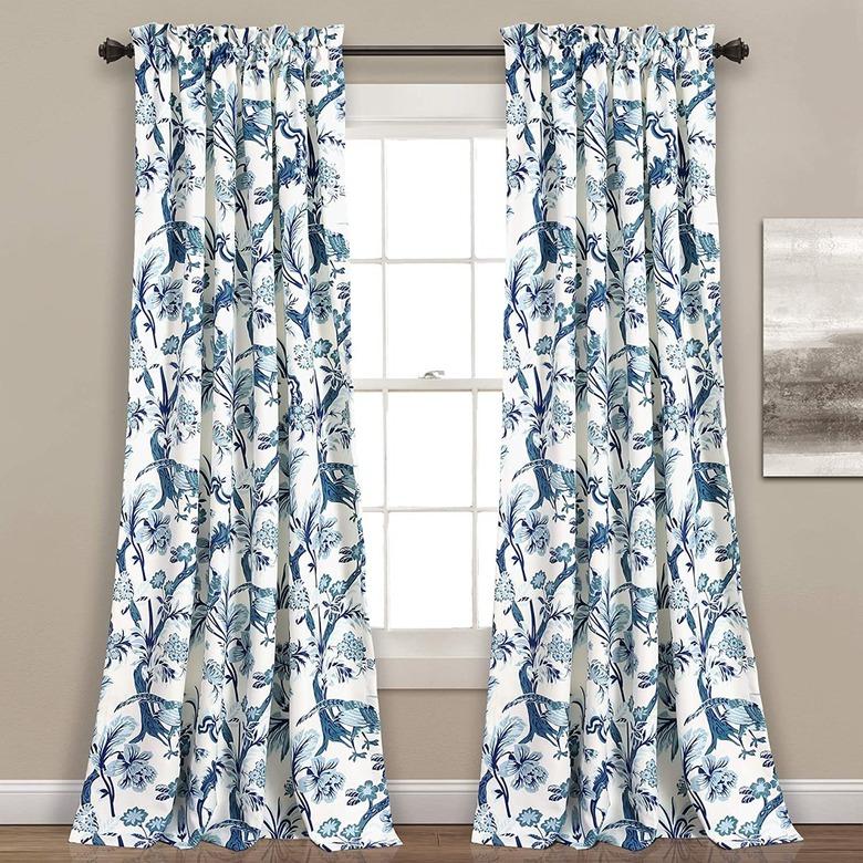 Lush Decor Dolores Blue Curtains (set of 2)