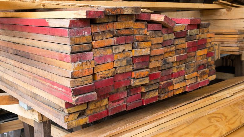 wooden stacked, Raw material for packing or construction