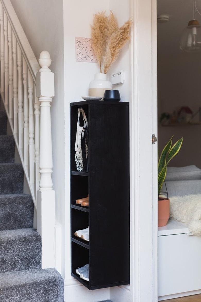 Shoe storage in entryway