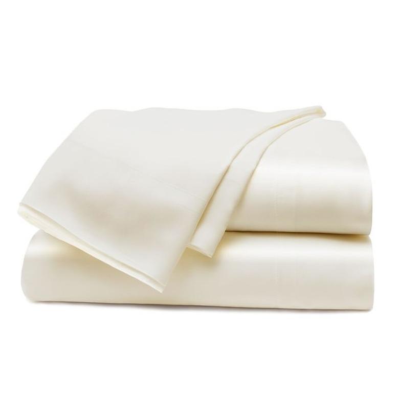 two bed sheets in off white color