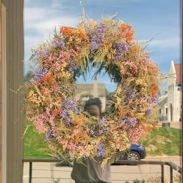 dried spring wreath