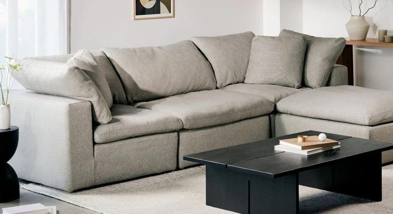 gray sink-in sectional