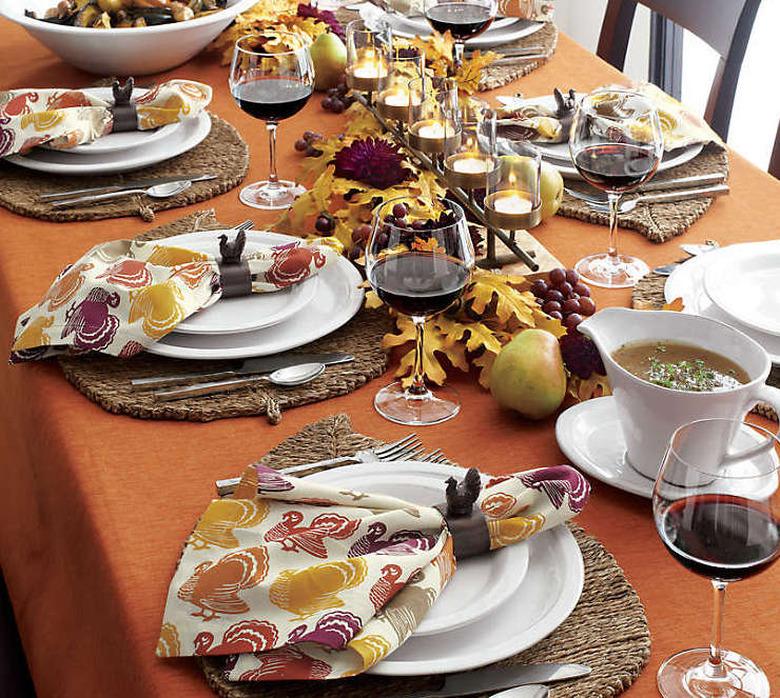 Crate & Barrel thanksgiving linens