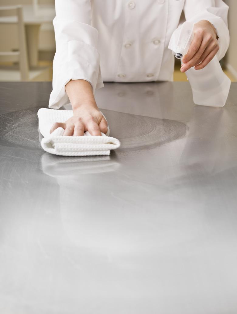 Chef Cleaning Counter