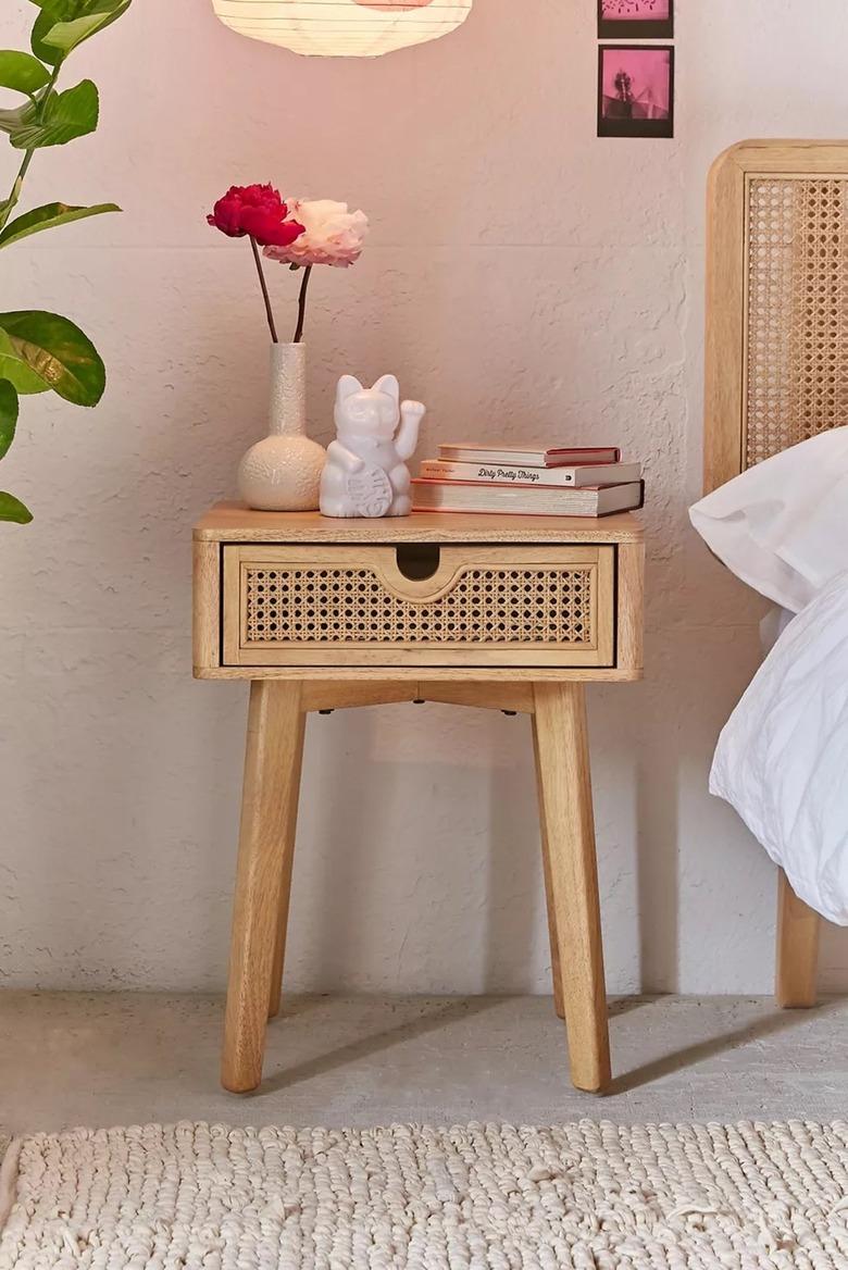 light wood nightstand