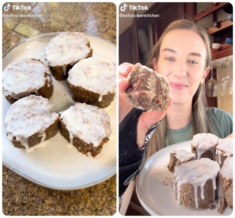 screenshots of raw vegan cinnamon rolls