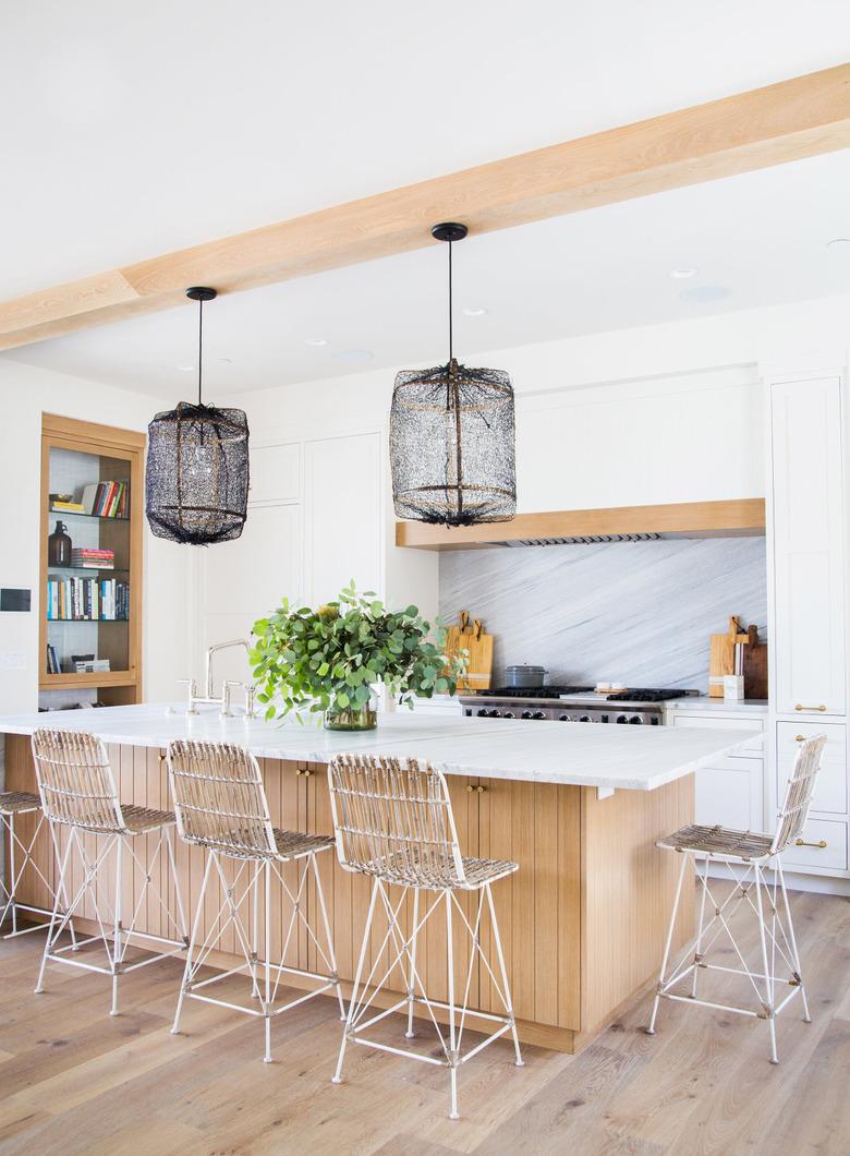 Black netted modern kitchen lighting