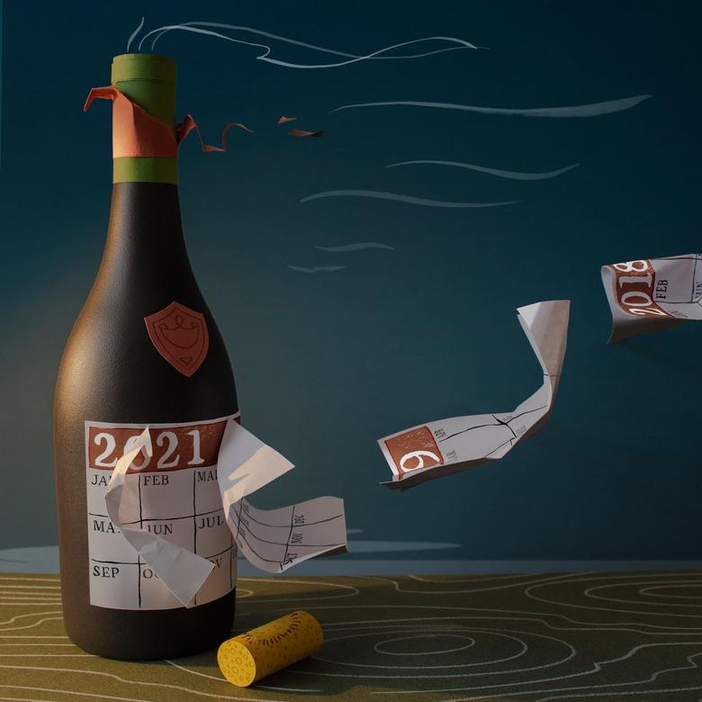 illustration of wine bottle