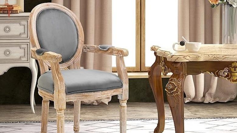 french round back dining arm chair