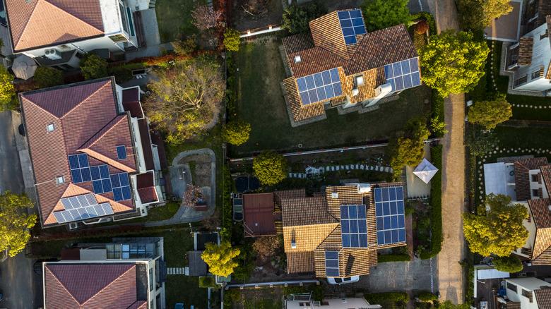 solar panels on houses