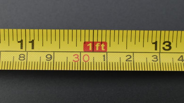 1 foot on tape measure