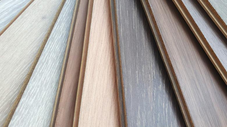 A selection of engineered hardwood