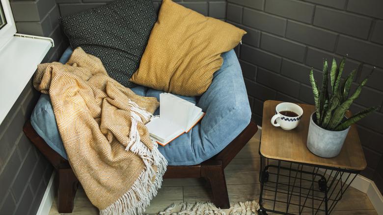 awkward corner reading nook