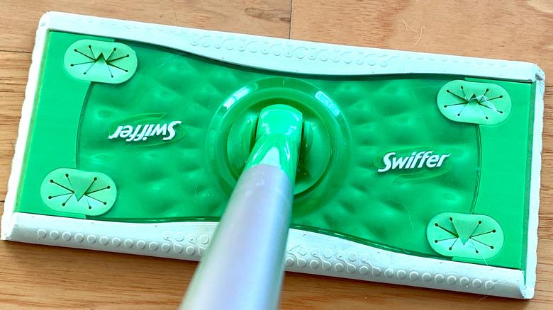 Swiffer on hardwood floor