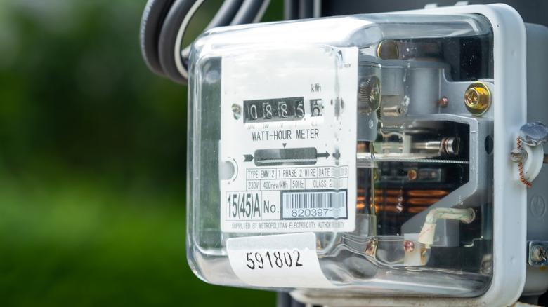 A residential electric meter
