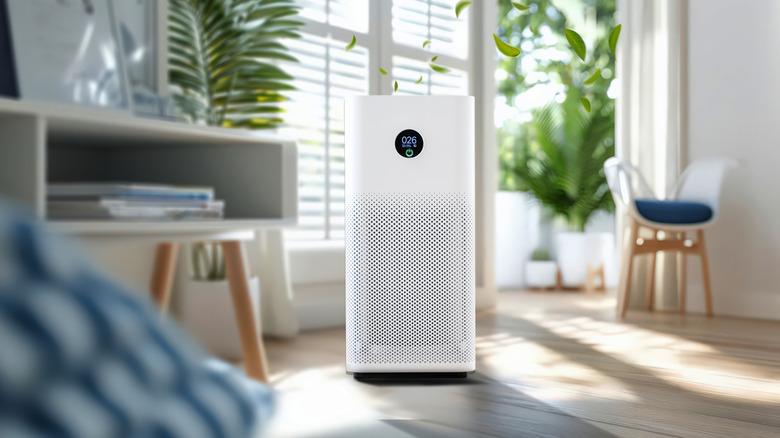 An air "purifier" designed to remove particulate matter and viruses, but not unwanted gases