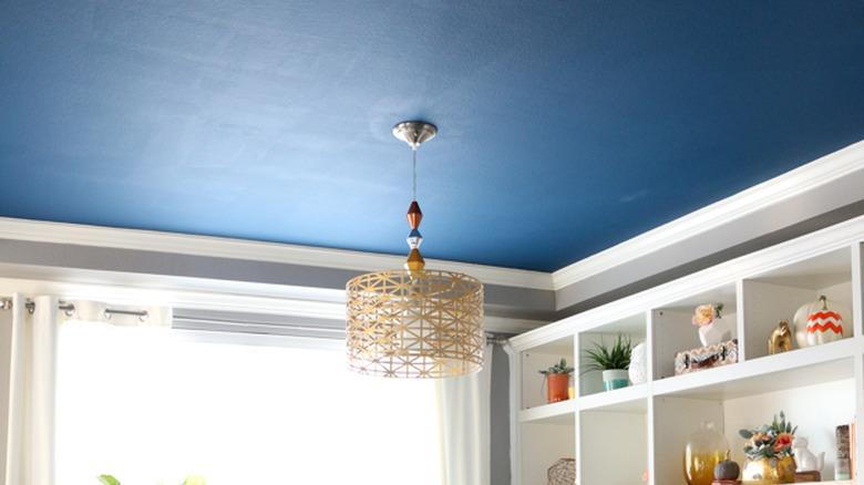 blue ceiling