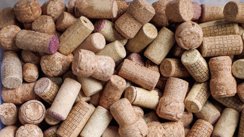 pile of wine corks