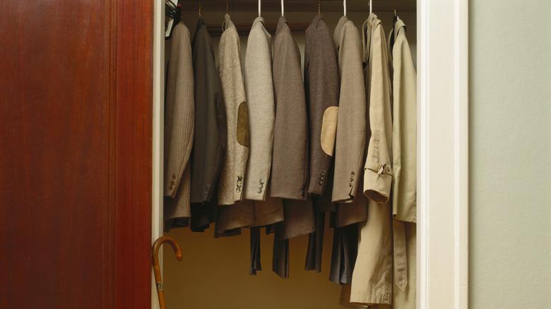 coat closet visible door open