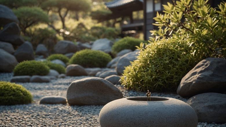 A simple Zen rock garden